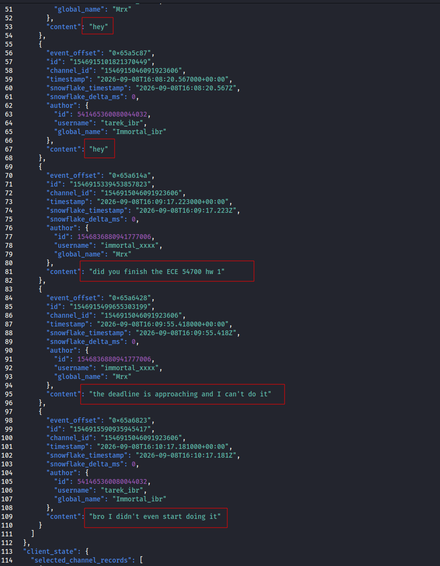 parsed conversation and drafts